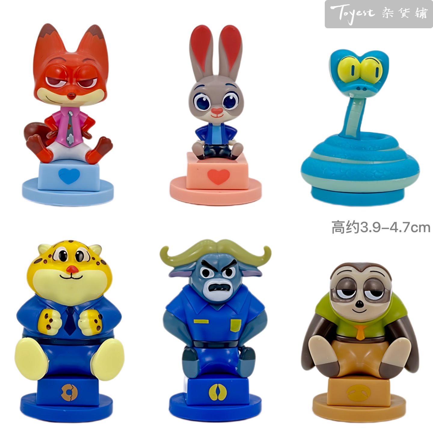 疯狂动物城2系列印章橡皮正版玩偶盲盒玩具摆件尼克朱迪盖瑞闪电