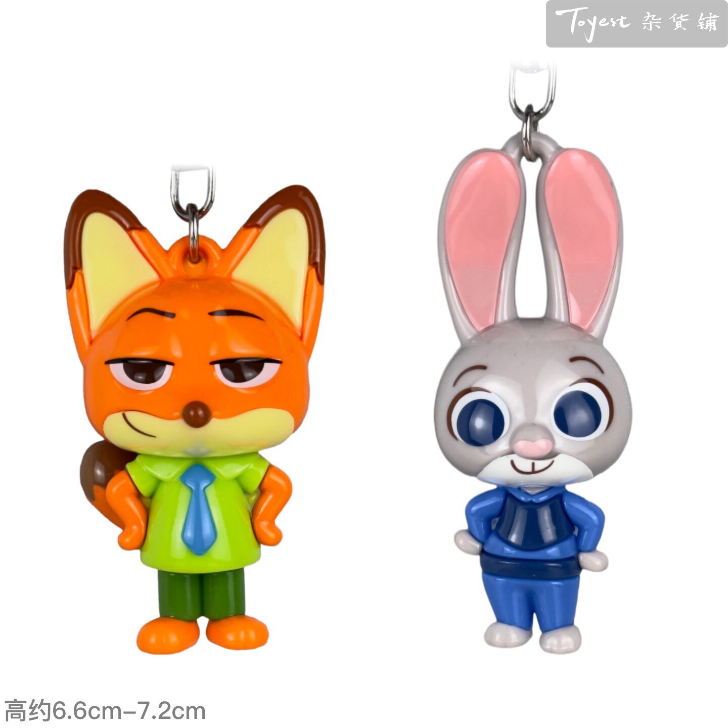 迪士尼疯狂动物城系列挂件 正版狐尼克兔朱迪钥匙扣玩偶玩具饰品