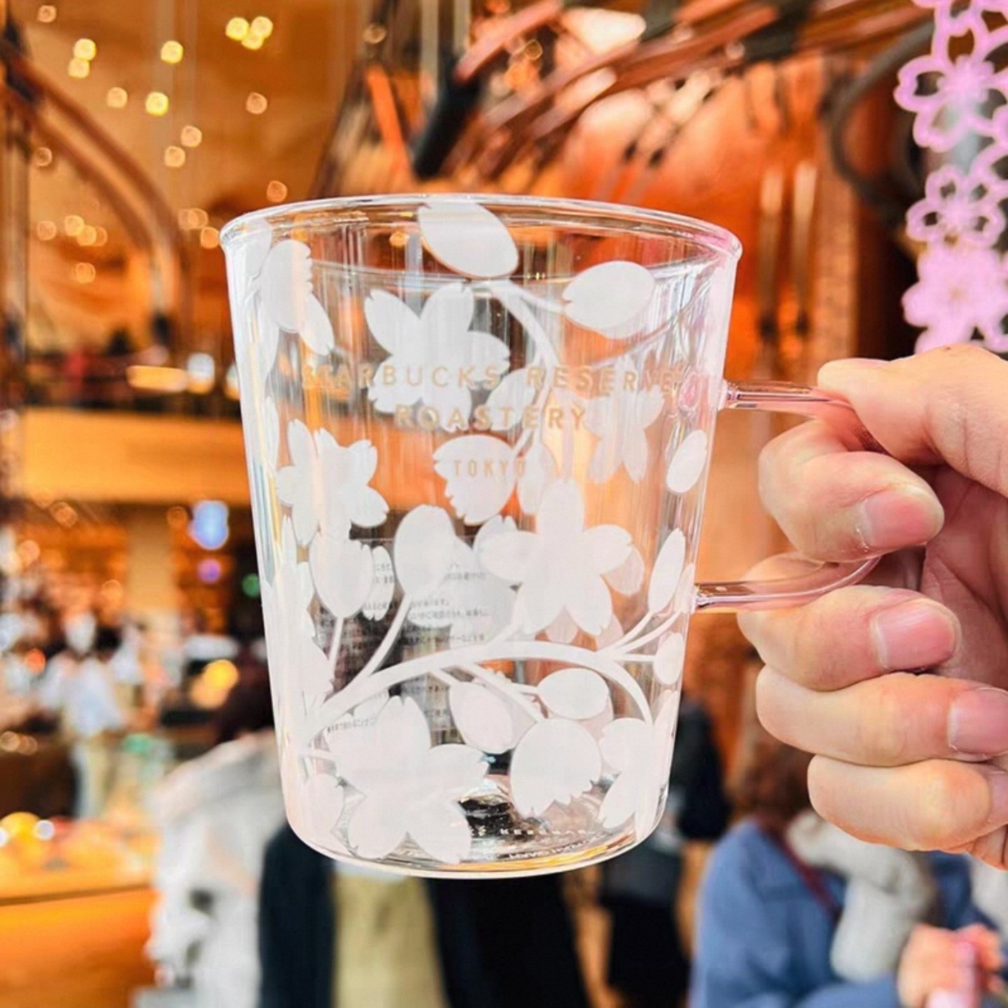 星巴克杯子清仓特价优惠樱花烘焙工坊玻璃杯高颜值办公桌面冷水杯