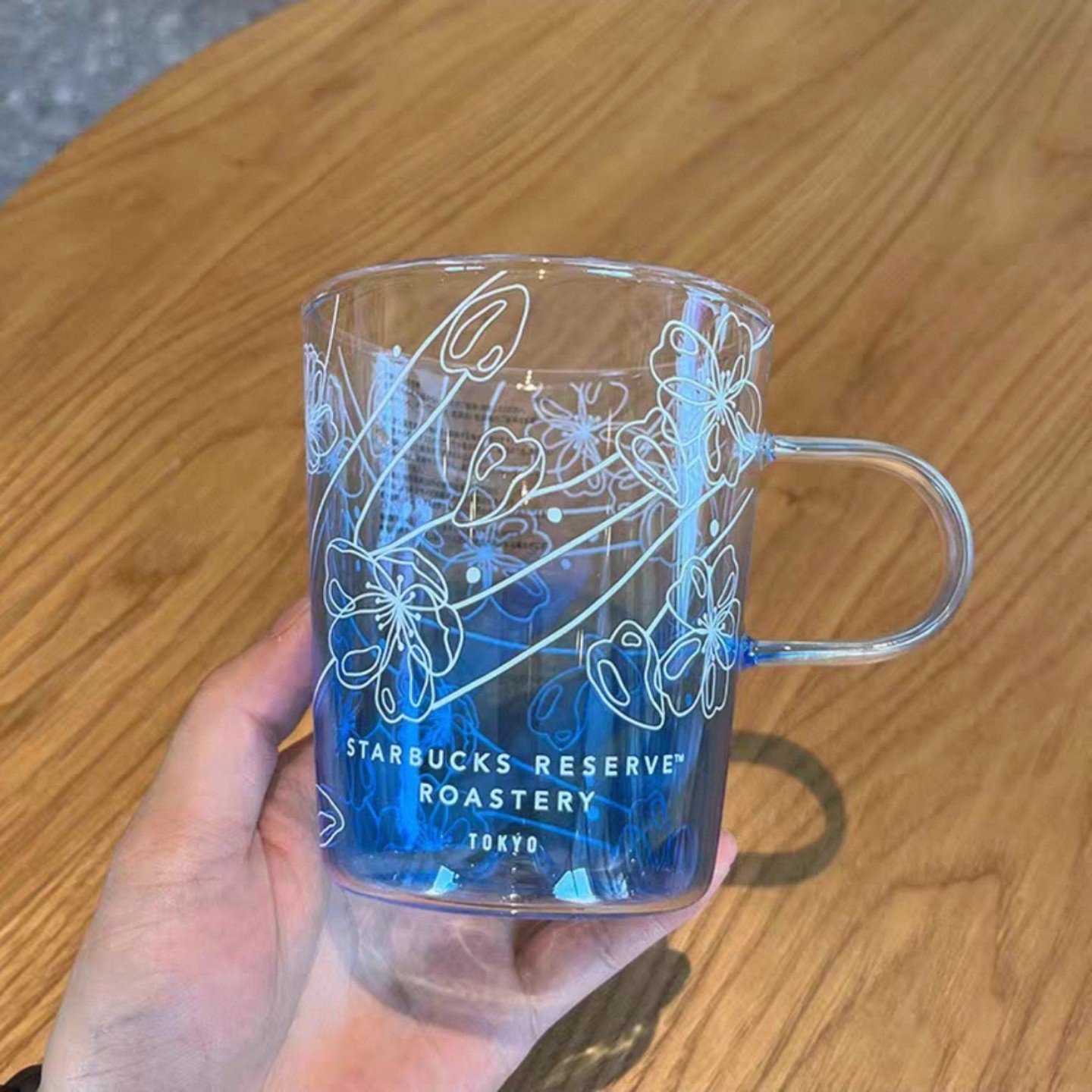 星巴克杯子清仓特价优惠简约高颜值蓝色 TOKYO烘焙工坊桌面玻璃杯