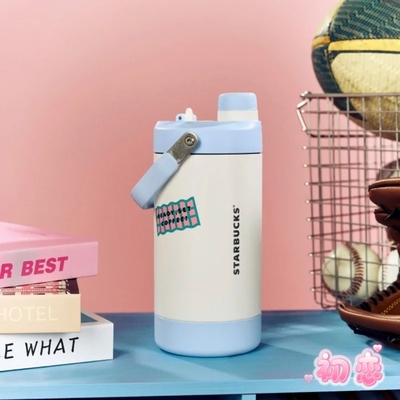 星巴克杯子回归校园系列双饮口不锈钢保温杯提手高颜值随行喝水杯