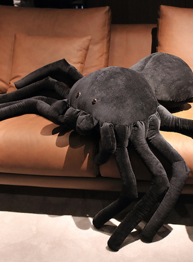 暗黑系Spider搞怪黑色小蜘蛛萌公仔毛绒玩具玩偶男孩女孩礼物抱枕