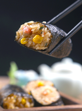 广式早餐糯米海苔卷玉米紫菜卷速冻日式饭卷饭团茶楼点心10条装