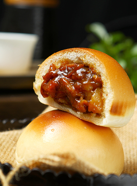 宴小点蜜汁叉烧焗餐包广东早茶点心茶餐厅下午茶烘焙包子面点早餐