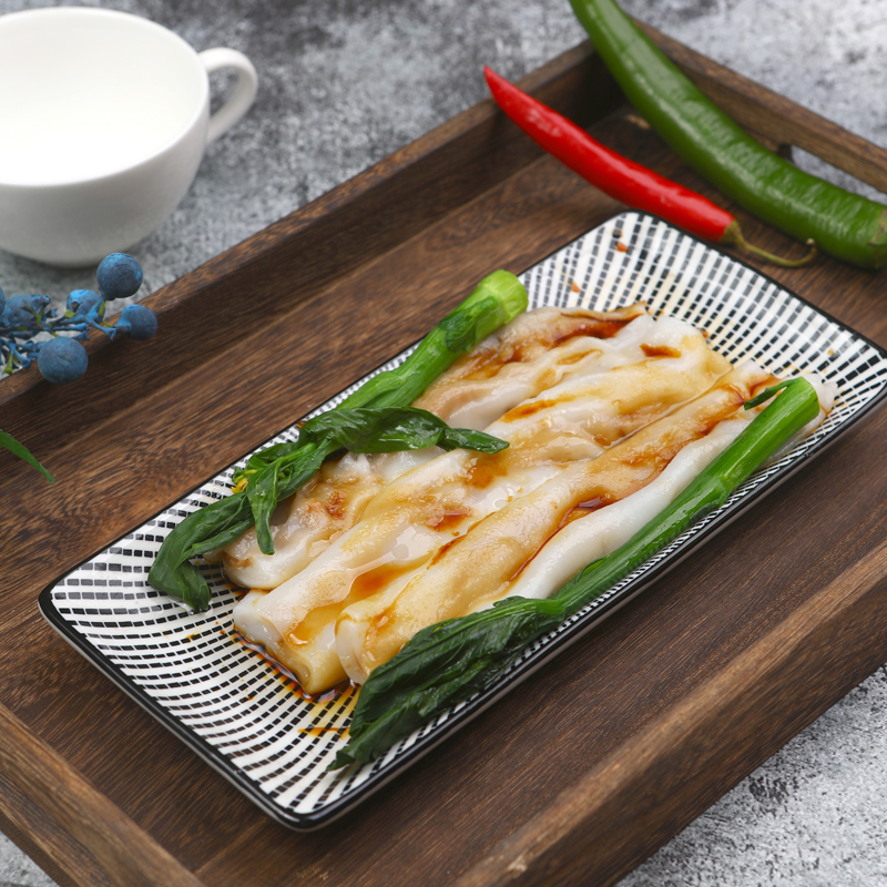 裕点广式肉片肠粉速食成品加热即食手工猪肉肠粉广东茶楼早茶点心