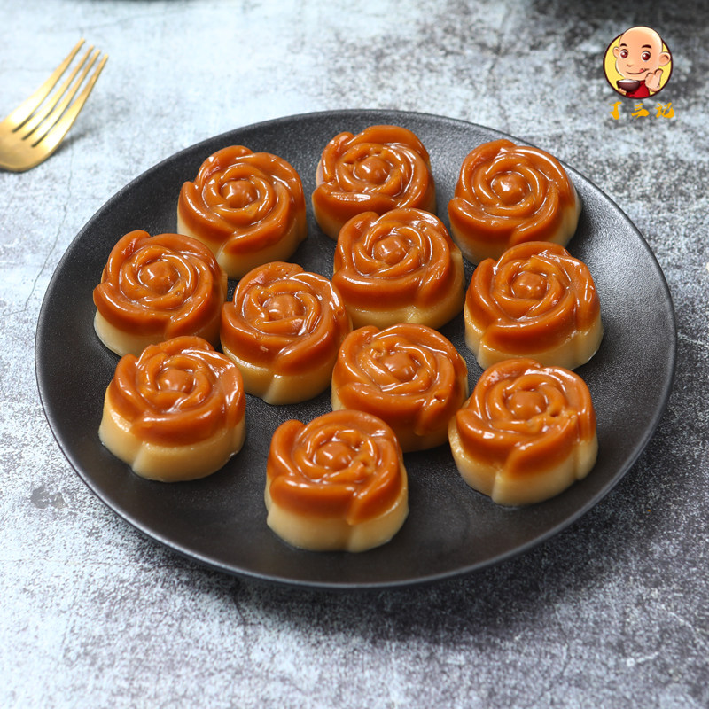 玫瑰奶糕12个包香糕软糕糯米糕发糕水晶糕 广式早茶广东茶楼点心