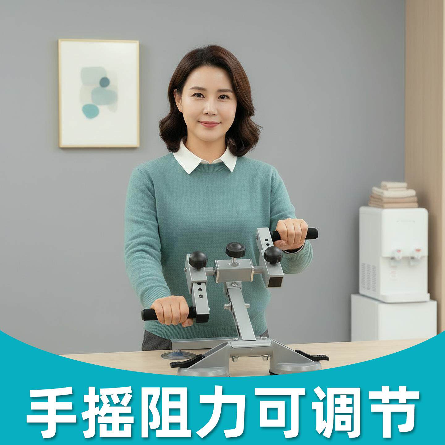 超士中年手摇阻力可调节健身器材套装桌面手摇器旗舰版