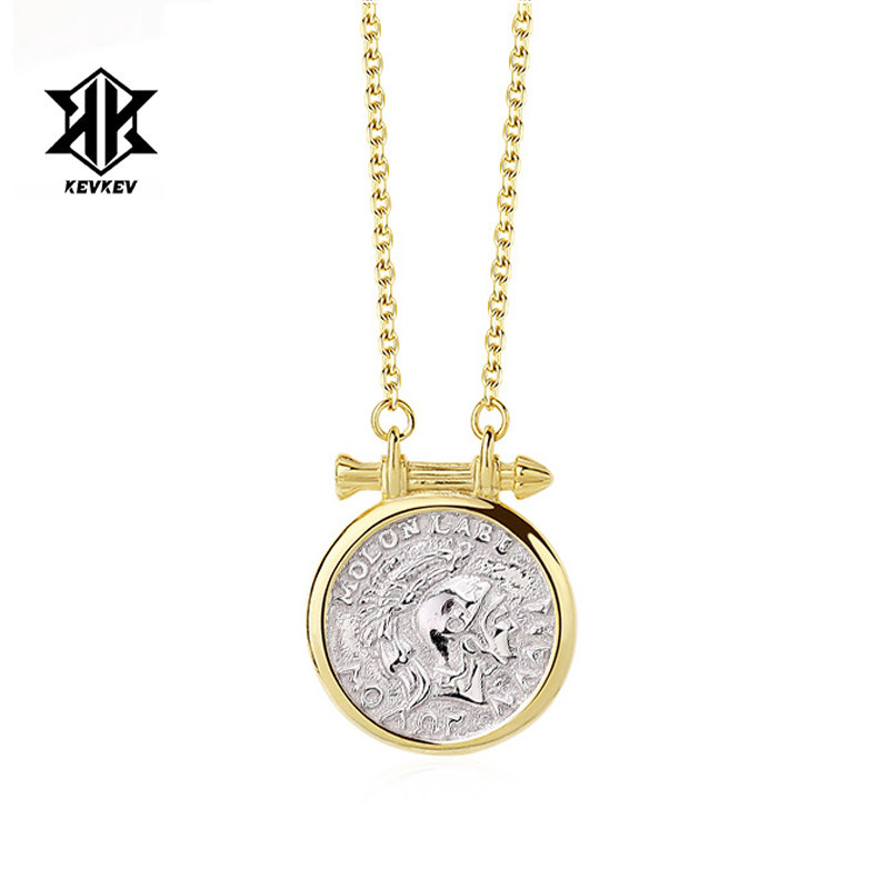 kevkev周雨彤同款纯银钱币项链