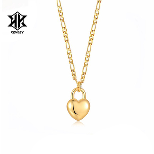 个性 爱心项链女ins小众设计桃心潮牌吊坠轻奢时尚 新款 2024年夏季