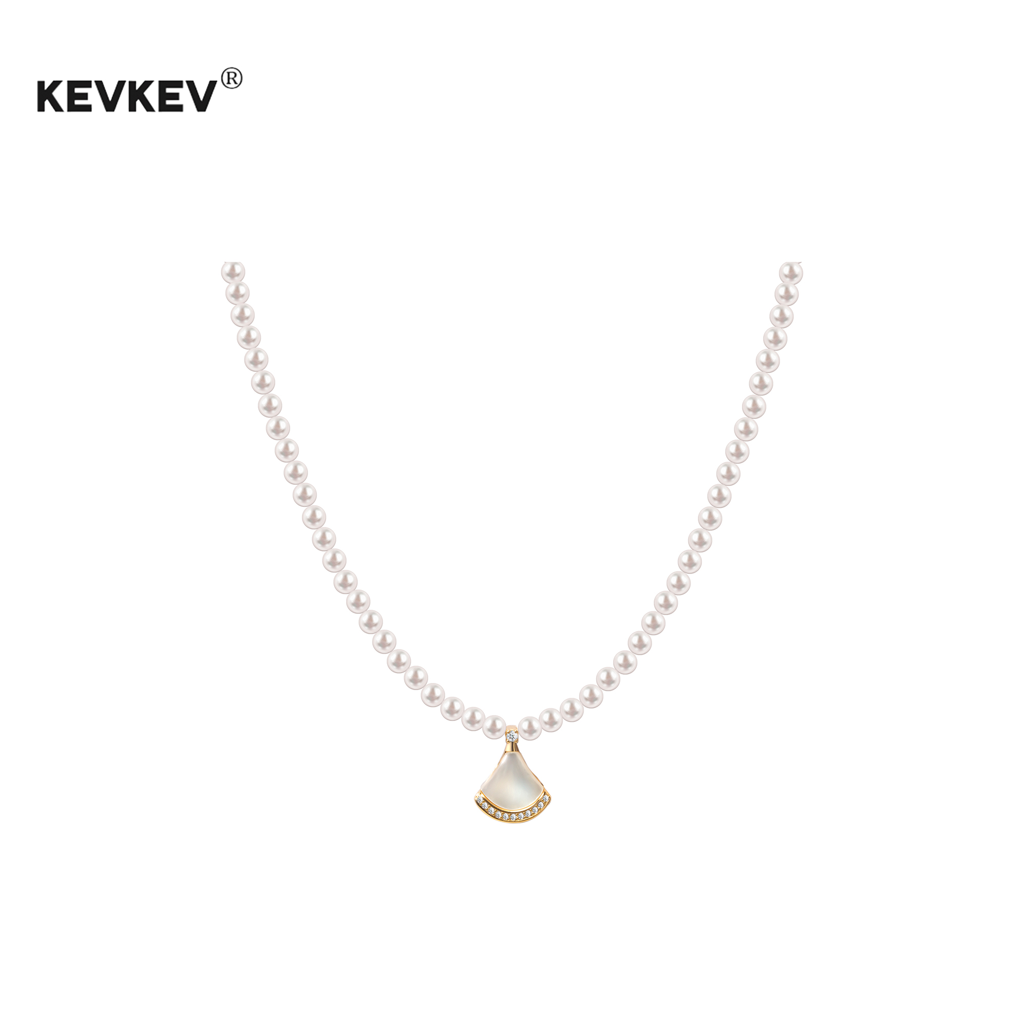 kevkev官方正品天然母贝裙子吊坠珍珠项链颈链女款2025新款轻奢