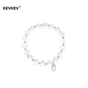kevkev官方正品 7A超透纯银天然白水晶手串女 NUMBERING 赵露思同款