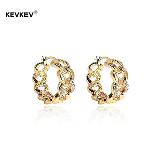 kevkev许我耀眼赵露思许妍同款 耳环金属链条镀18K金耳扣气质女