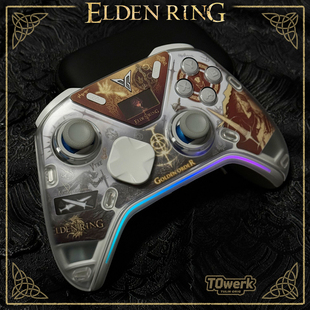 美化配件diy 纸改装 艾尔登法环主题飞智八爪鱼5 4手柄贴纸壳内快装