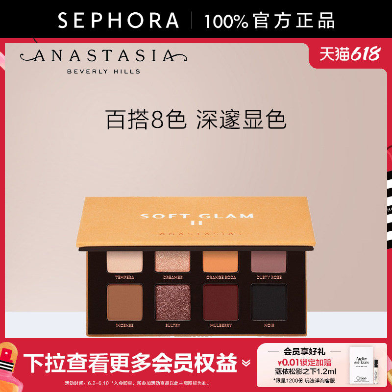 Anastasia Beverly Hills/ ABH 迷你柔光眼影盘百搭8色大地色系