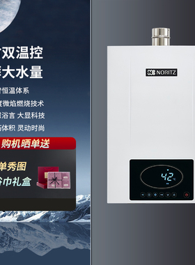 NORITZ/能率 GQ-16J1FEX/13J1//16J2AFEX 燃气热水器智能恒温16升