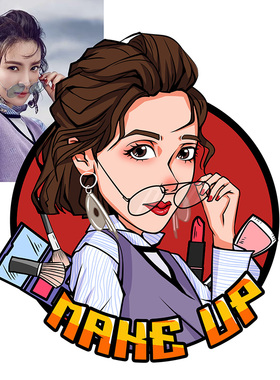 q版头像设计 卡通人像定制 欧美风情侣手绘照片 漫画人物logo制作