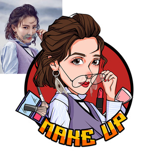 q版 卡通人像定制 欧美风情侣手绘照片 漫画人物logo制作 头像设计
