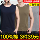 背心纯棉夏季 无袖 运动健身修身 男士 T恤潮流上衣打底坎肩跑步汗衫