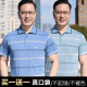 衣服中年polo衫 男短袖 翻领爸爸装 父亲休闲夏季 t恤条纹丝光棉半袖