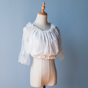 现货 花妖物语 lolita蕾丝内搭黑白双色万用内搭透气两面穿白菜