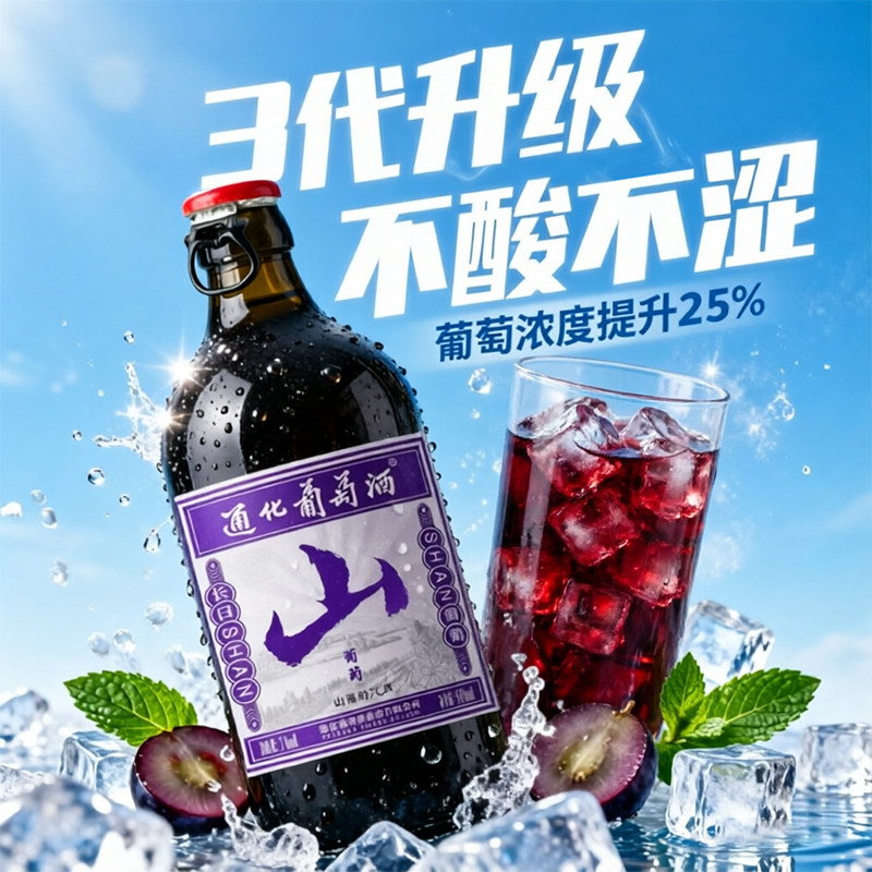 官方正品通化山葡萄汽酒起泡酒气泡酒女士微醺升级不酸不涩旗舰店