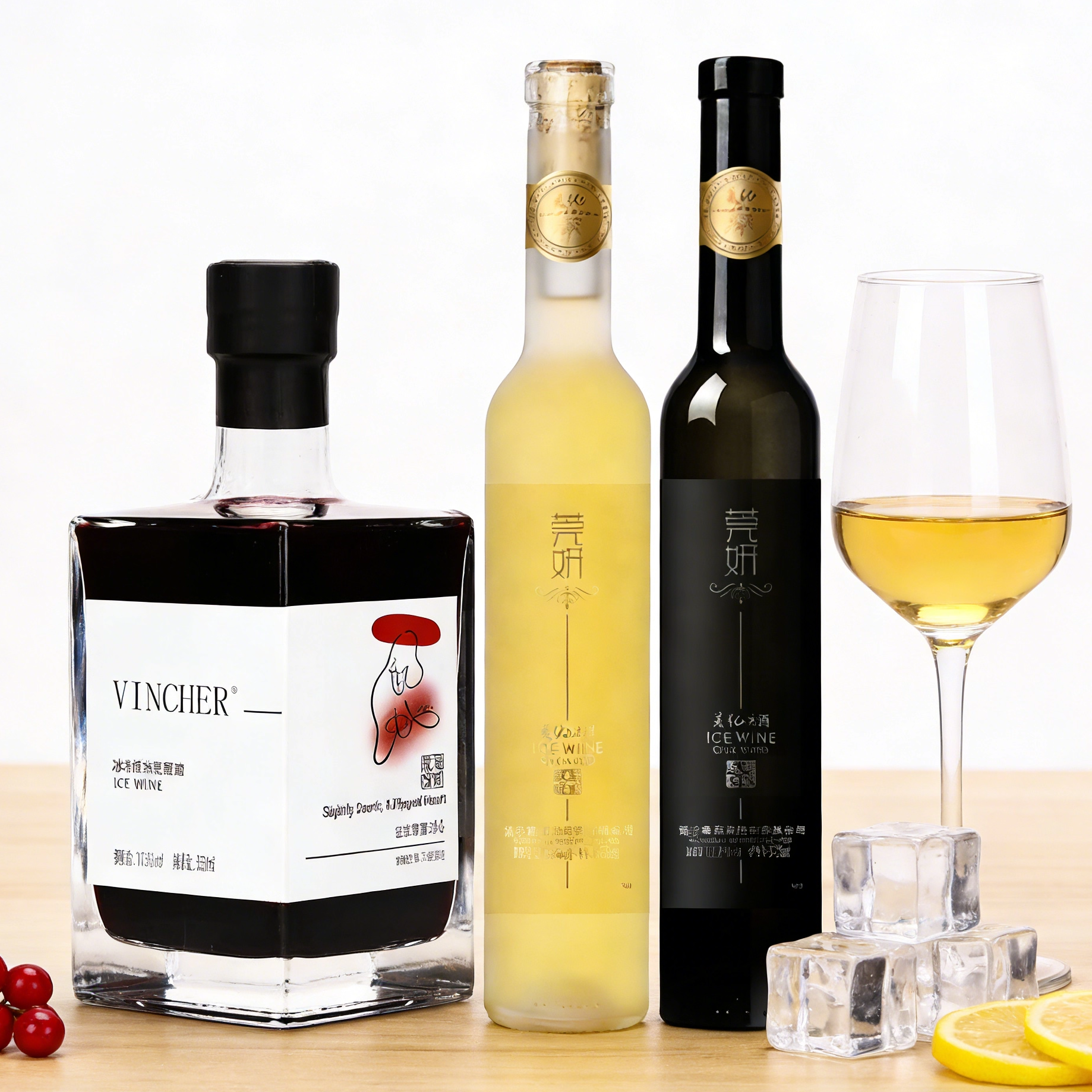 官方通化葡萄酒通化爆款冰酒3件套莞妍冰白冰红北冰红小方瓶套餐
