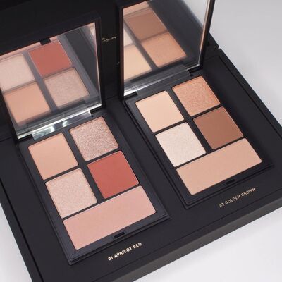 台湾heme彩妆盘棕色红色腮红新品