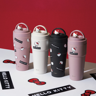 三丽鸥联名woky联名HelloKitty保温杯316不锈钢吸管杯随行杯