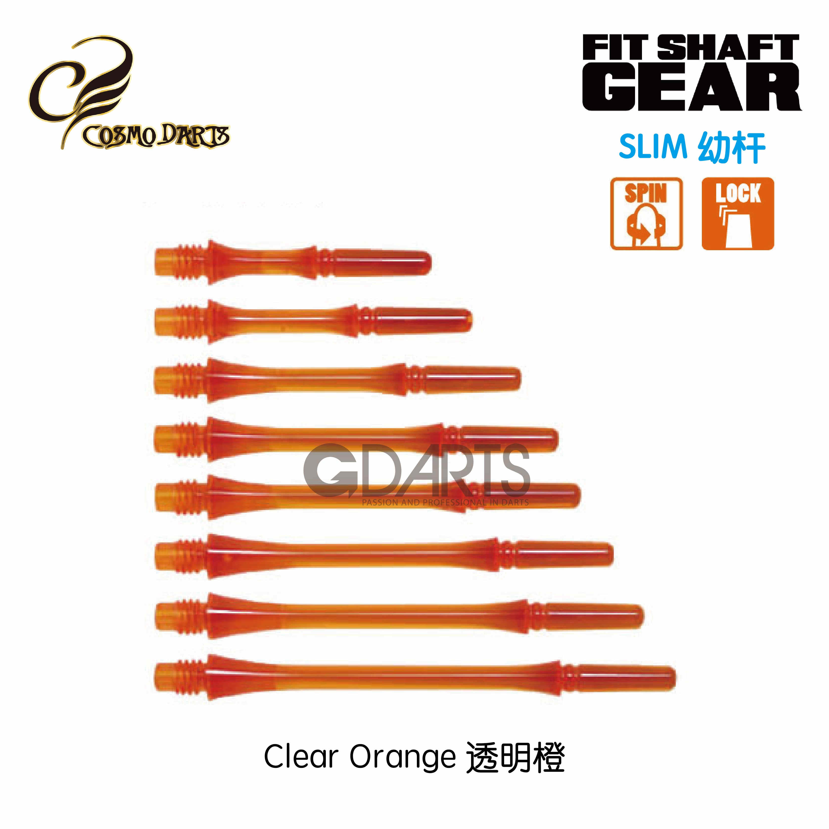 FIT幼杆旋转型/固定型透明橙色