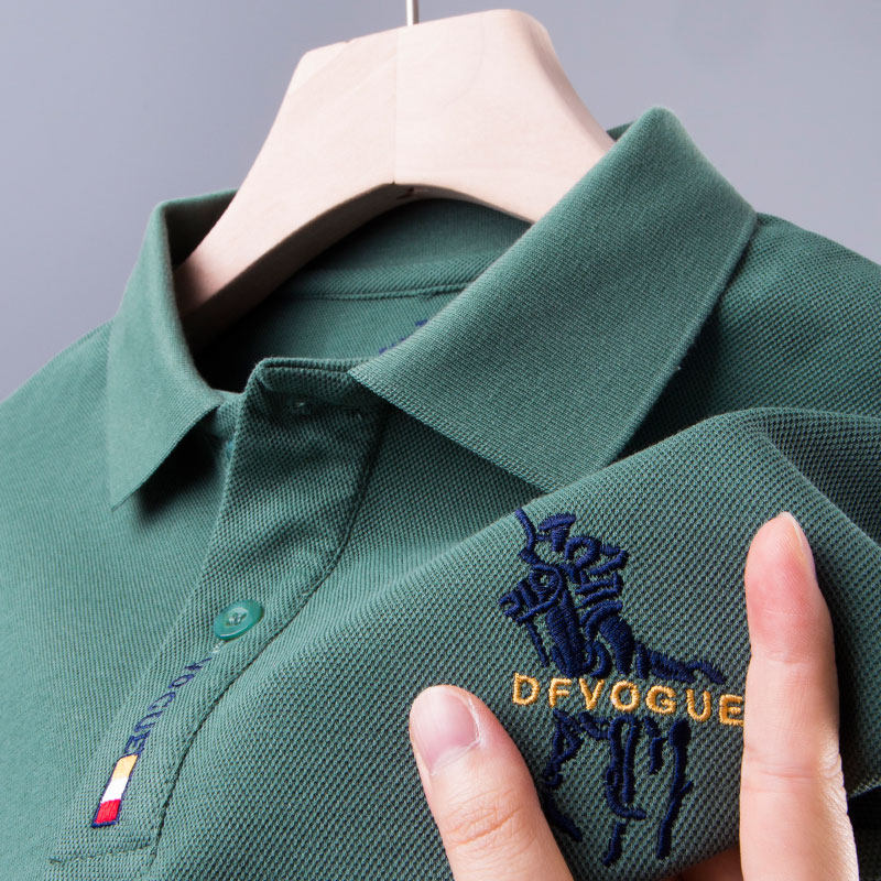 高端男士polo衫战马长袖t恤保罗刺绣纯棉上衣爸爸春秋装秋衣外穿