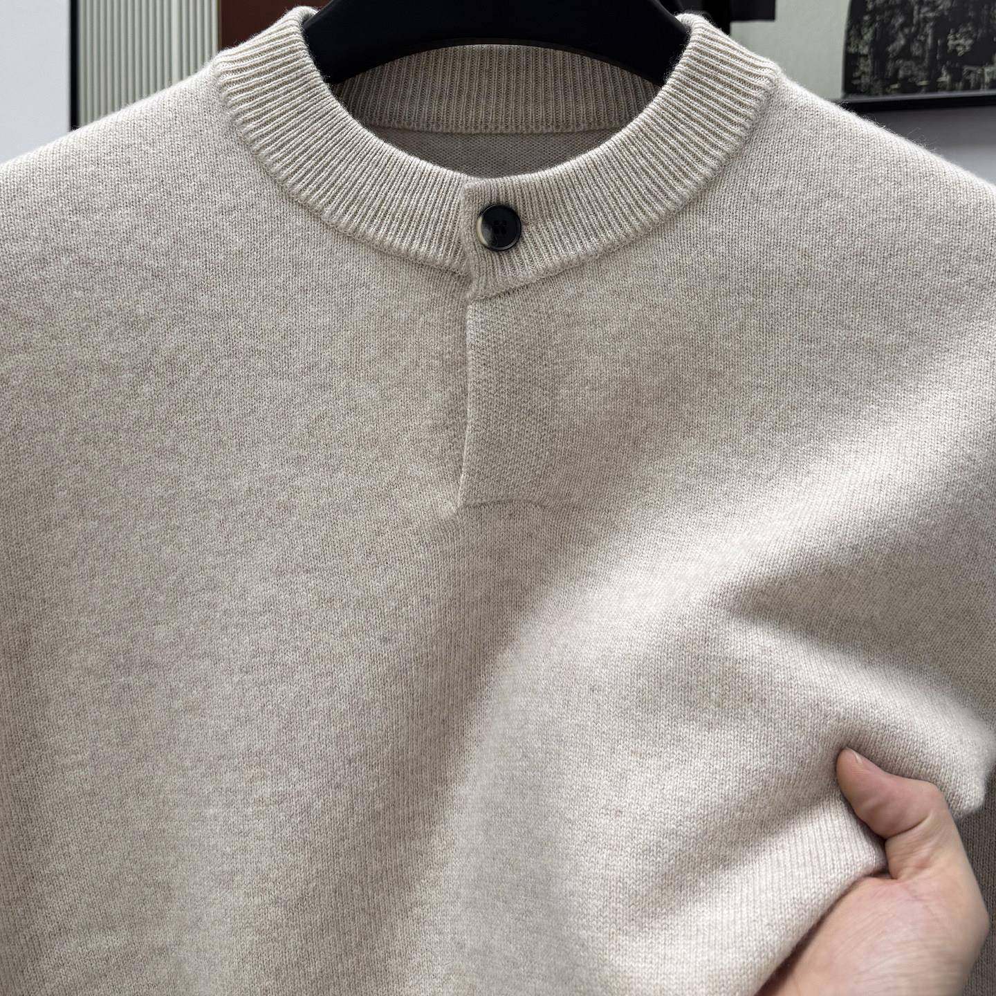 扩版慵懒 加厚山羊绒衫男士柔软老钱风圆领一粒扣毛衣大码打底衫,男装,针织衫/毛衣,淘宝优惠券,粉丝福利购,淘宝优惠卷