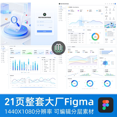 大厂B端后台UI设计规范整套分层素材可编辑figma分层源文件21页面