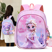 艾莎公主书包女幼儿园小班中班轻便减负护脊儿童可爱卡通小背包