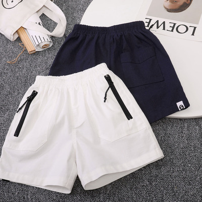 【大贴袋撞色拉链设计】男童工装短裤夏季休闲百搭 棉弹竹节面料