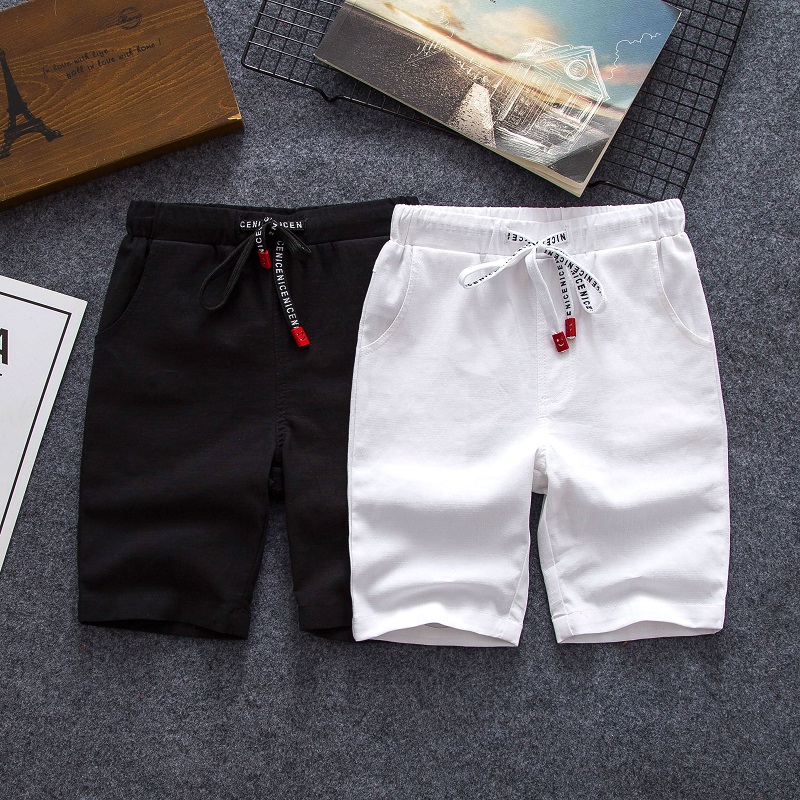 夏薄款纯棉白色裤子女童宝宝休闲