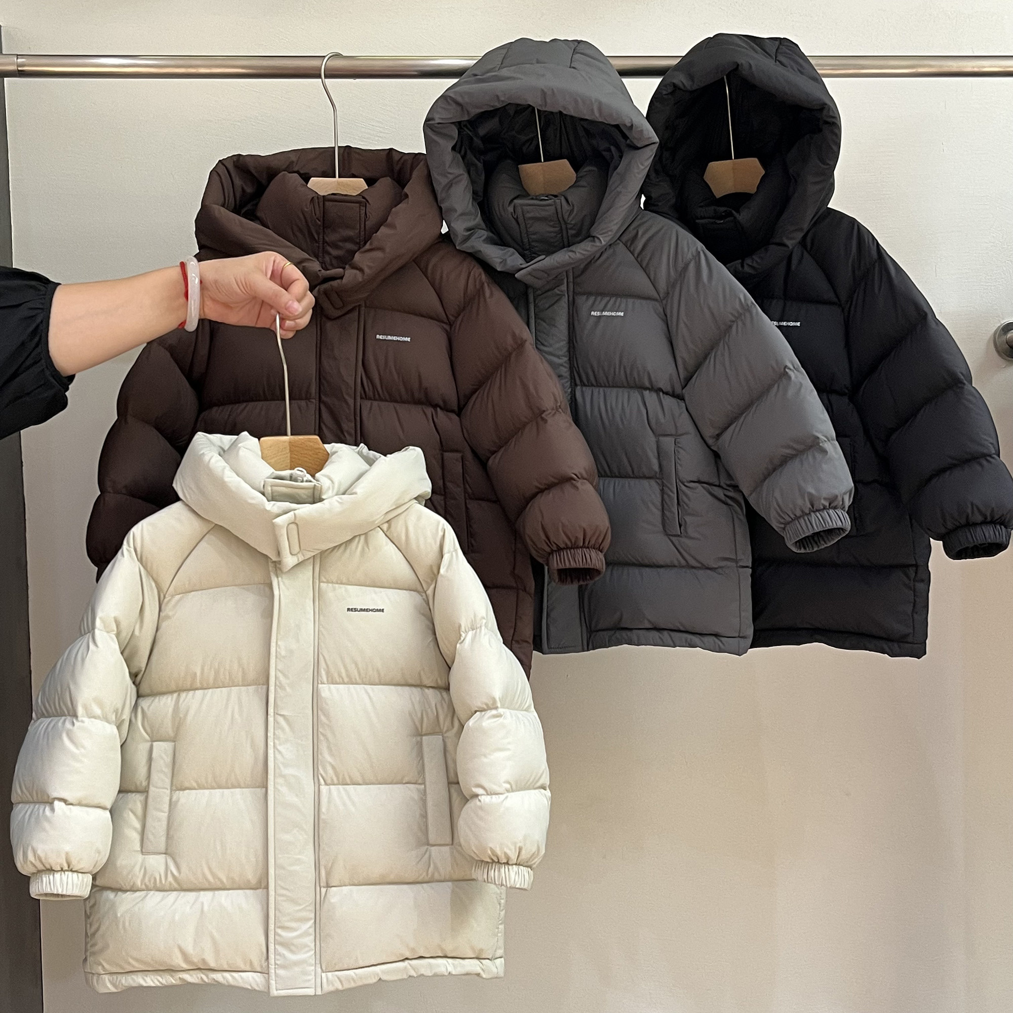 RESUMEHOME简历柔软白鸭绒羽绒服