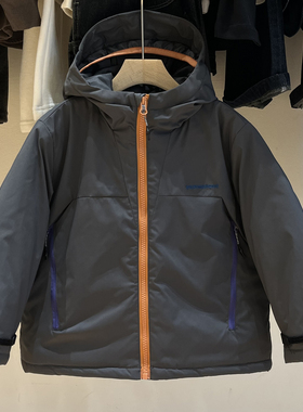 RESUMEHOME简历童装2025冬季新款灰色超柔软棉衣外套儿童连帽棉服