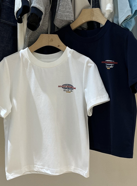 RESUMEHOME简历童装夏季新款男女童短袖T恤儿童百搭神器圆领白T