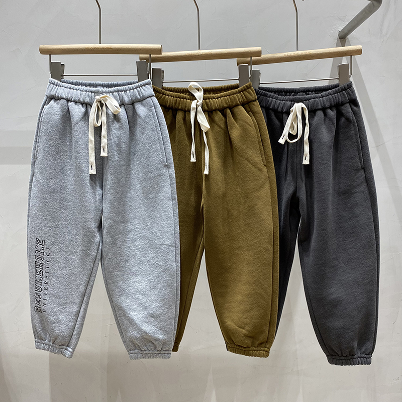 简历家运动裤字母印花儿童卫裤