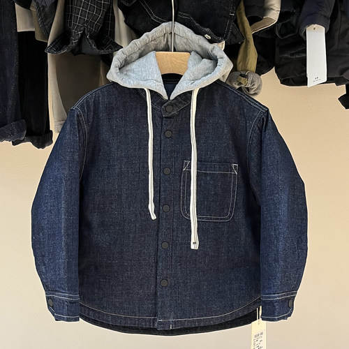 夹棉简历童装25冬季加厚牛仔衬衫