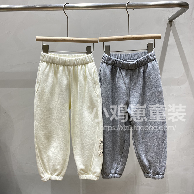 简历家纯棉运动裤标贴儿童卫裤