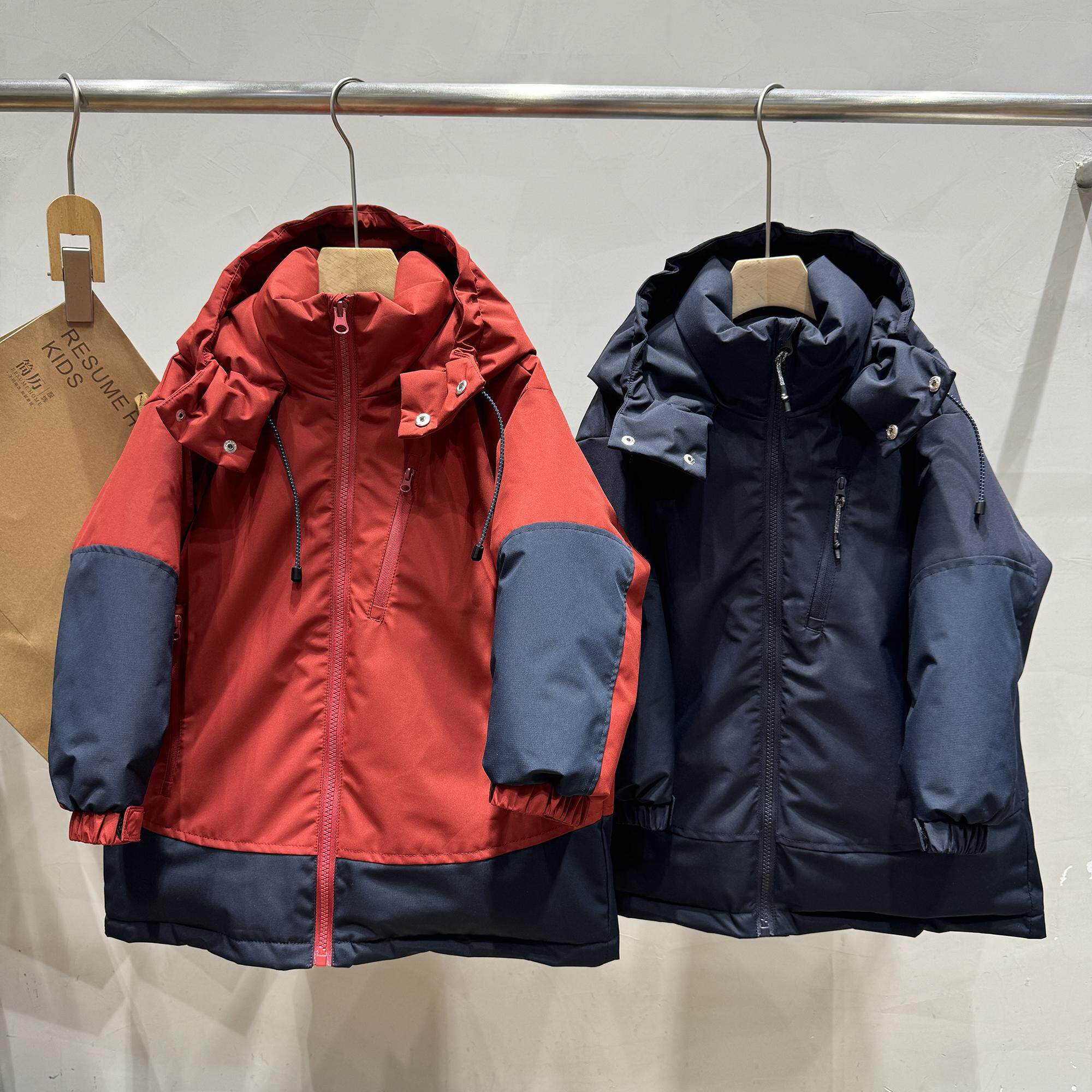 简历家三防面料连帽儿童羽绒服