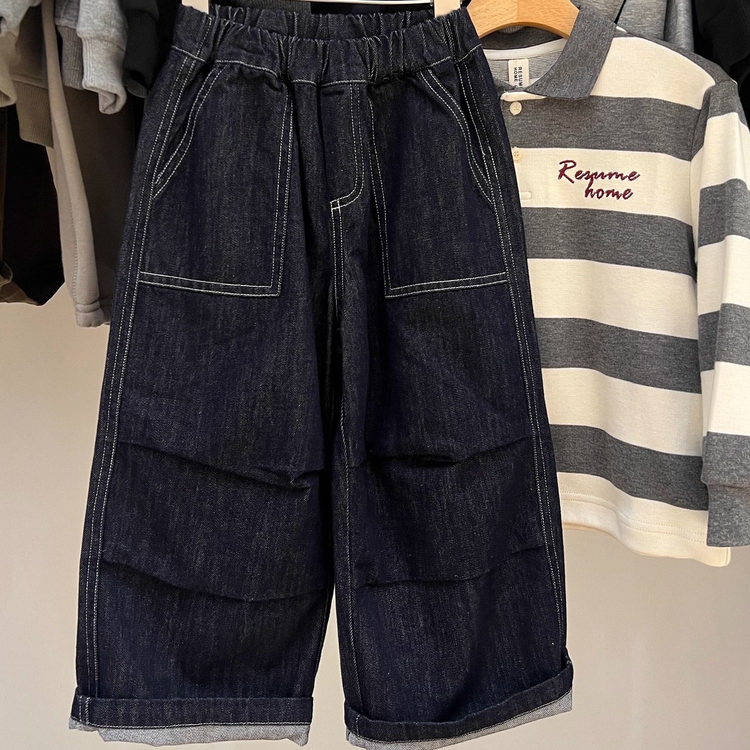 ResumeHome简历家秋装新款儿童光版蓝色不掉色牛仔裤男孩纯棉长裤,童装/婴儿装/亲子装,儿童牛仔裤,淘宝优惠券,粉丝福利购,淘宝优惠卷