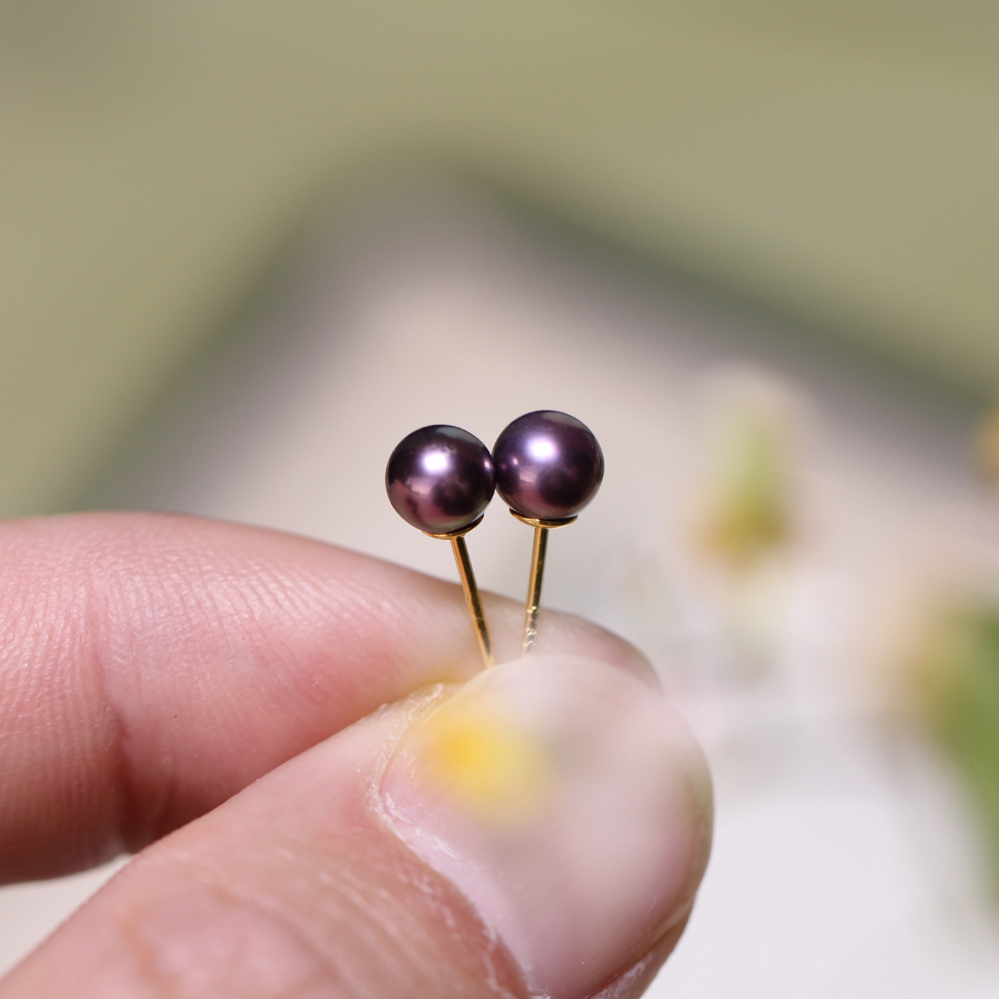 宝石光！紫珠里zui稀缺的宝石光被我挑出来！炫彩紫色珍珠耳钉,珠宝/钻石/翡翠,耳饰,淘宝优惠券,粉丝福利购,淘宝优惠卷