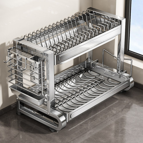 304不锈钢碗碟沥水收纳架