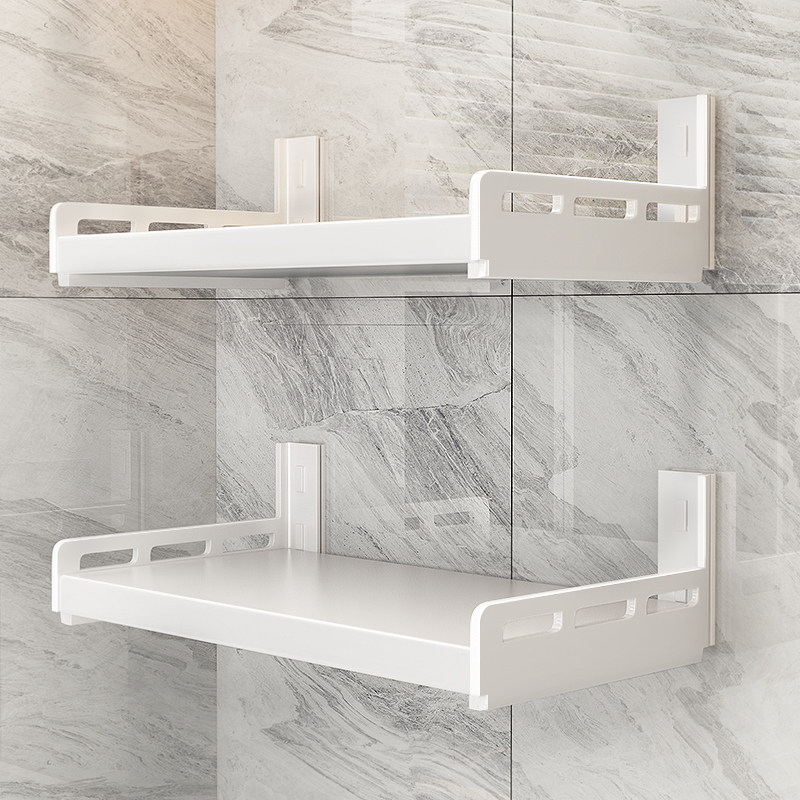 白色厨房置物架免打孔壁挂调味罐架墙上调味品多功能家用大全收纳