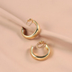 高级感耳圈蚊香盘耳夹金属圆圈圈耳环气质简约圆环耳夹款 无耳洞女