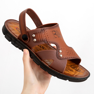 男士夏季凉鞋2024新款男生潮款外出拖鞋男式沙滩鞋男款防滑凉拖鞋