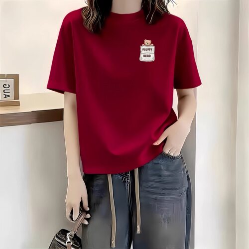 即墨正品纯棉短袖t恤女欧货