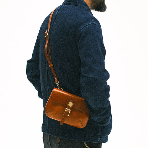 全皮手工斜挎包单肩包头层牛皮